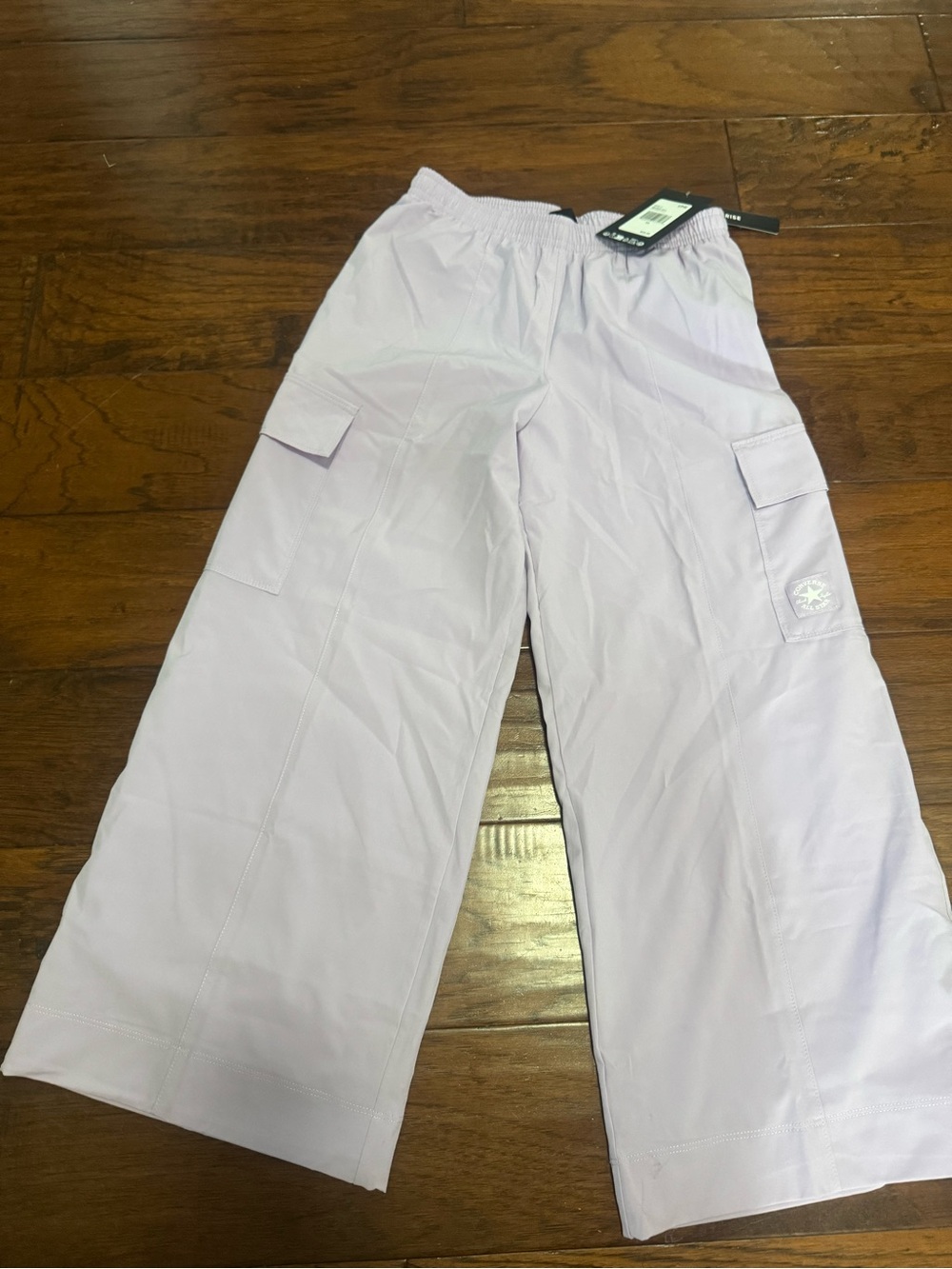 Converse Kids Light Lavender Cargo Wide-Leg Pants
